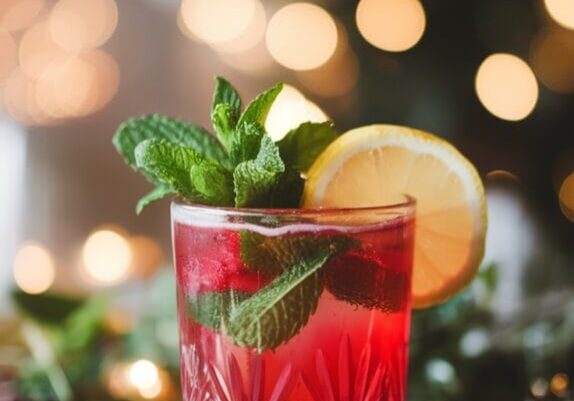 Cranberry Rose Sparkler Mocktail Recipe