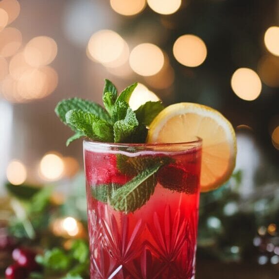 Cranberry Rose Sparkler Mocktail Recipe