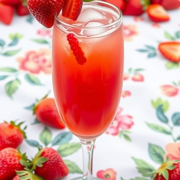 Stawberry basil bliss mocktail
